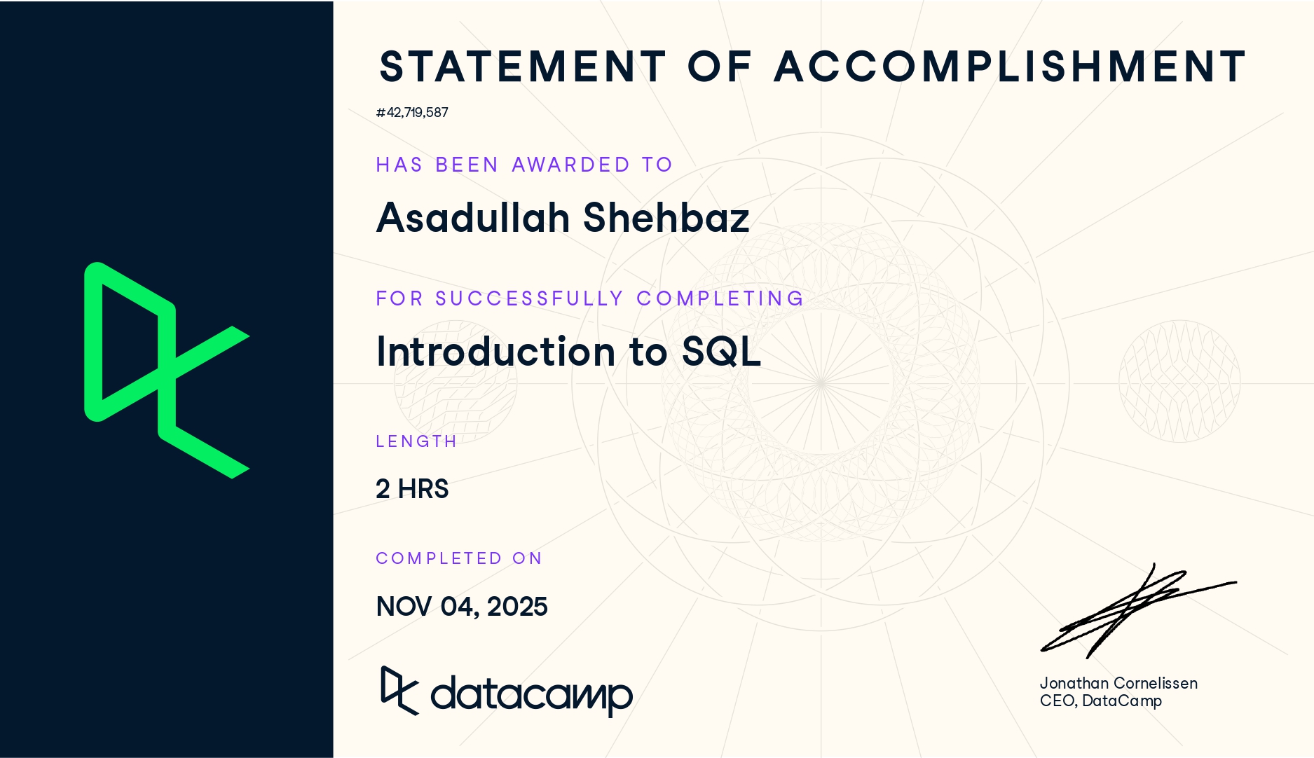 Certificate