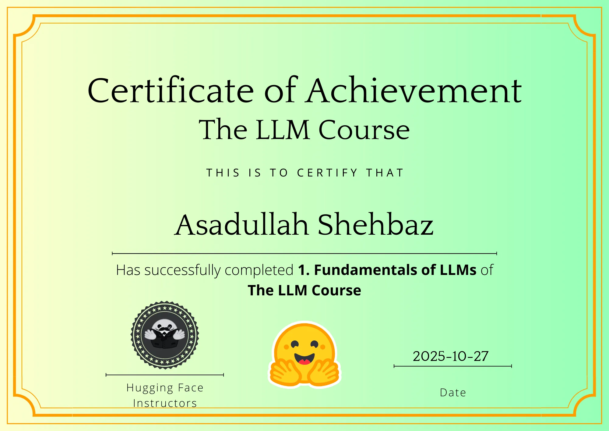Certificate